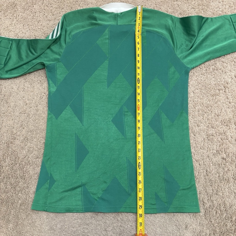 Vintage 1980s Adidas Goalkeeper Football Shirt Green Template Soccer Jersey - Picture 7 of 7